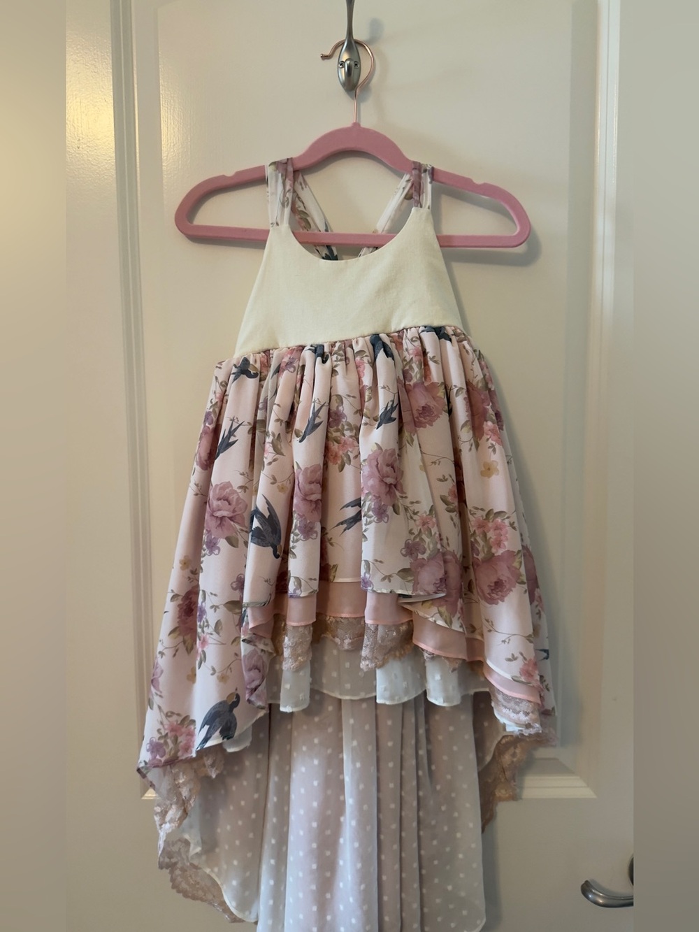 Pleiades 2T Hi-Low Chiffon Bird Dress